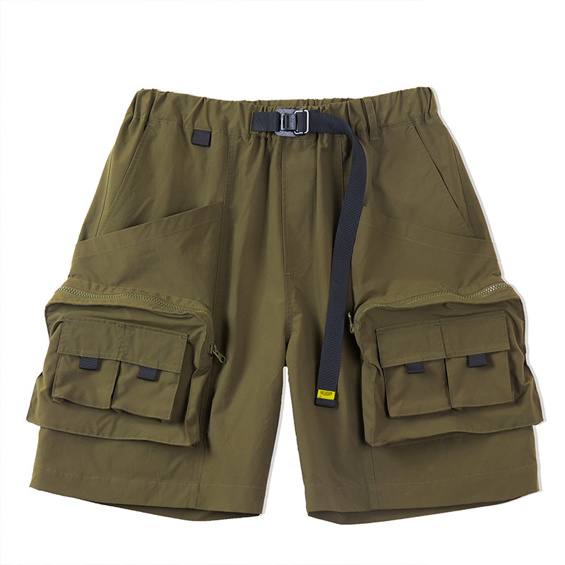 MULTI-POCKETS AMEKAJI FUNCTIONAL LOOSE SHORTS