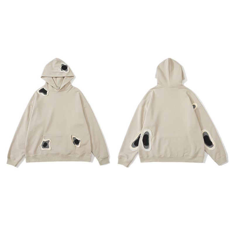 ABYSS PATCH FLEECE WARM HOODED SWEATSHIRT