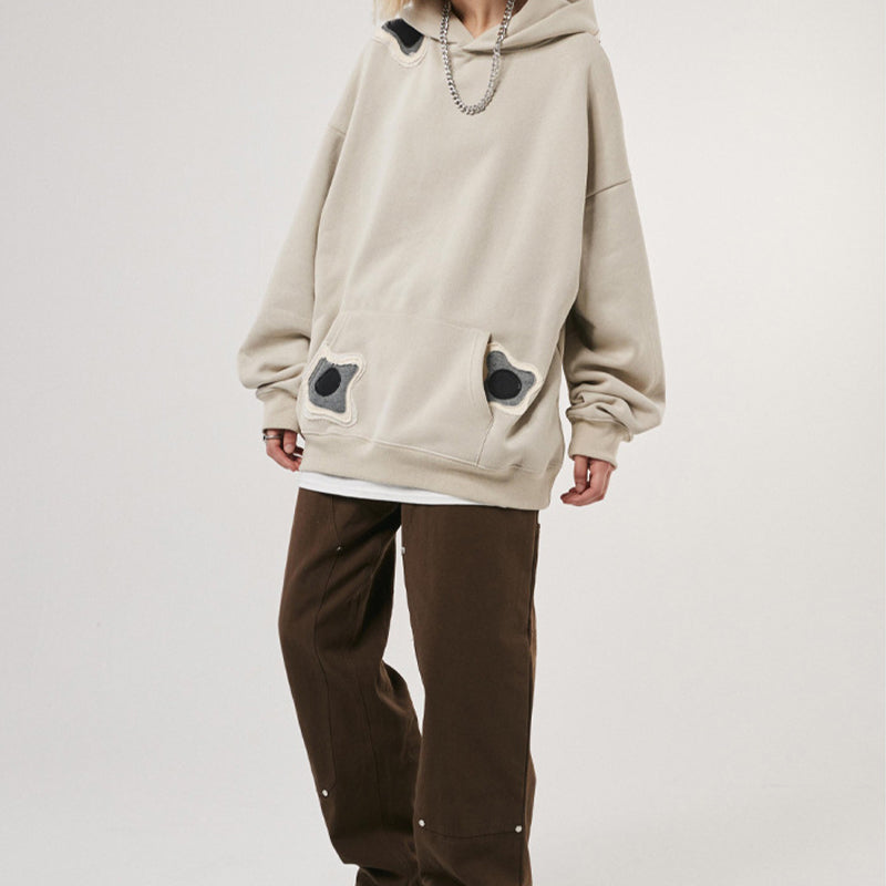 ABYSS PATCH FLEECE WARM HOODED SWEATSHIRT