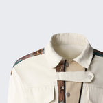 Load image into Gallery viewer, CANVAS &amp; LACE FLORAL LAPEL JACKET
