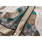 Load image into Gallery viewer, CANVAS &amp; LACE FLORAL LAPEL JACKET
