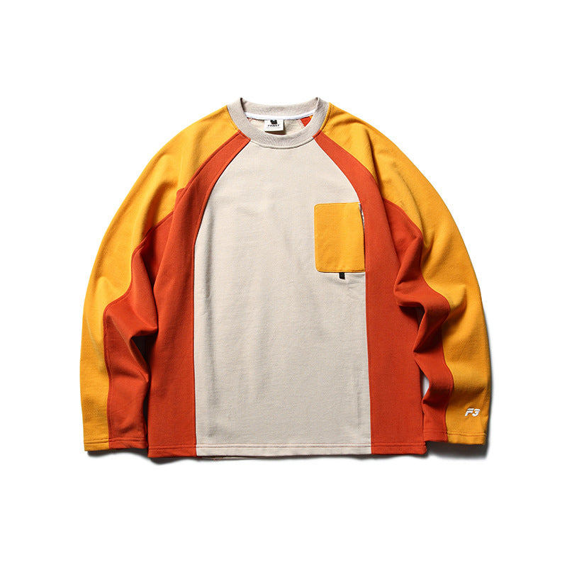 CONTRAST COLOR SWEATSHIRT