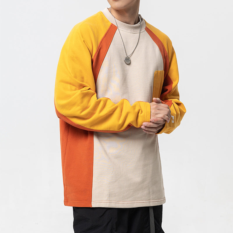 CONTRAST COLOR SWEATSHIRT