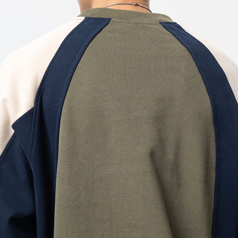 CONTRAST COLOR SWEATSHIRT