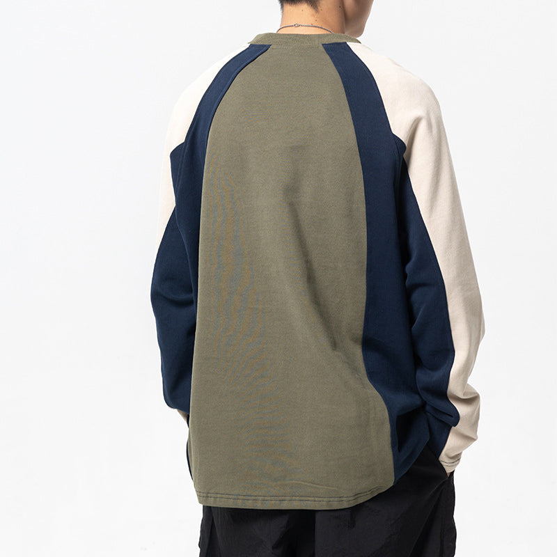CONTRAST COLOR SWEATSHIRT