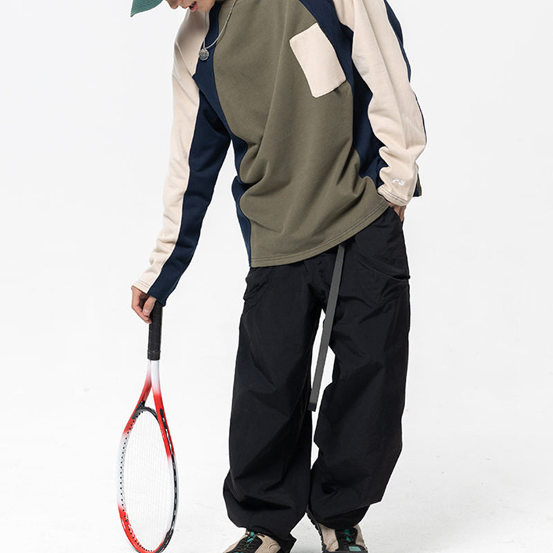 CONTRAST COLOR SWEATSHIRT