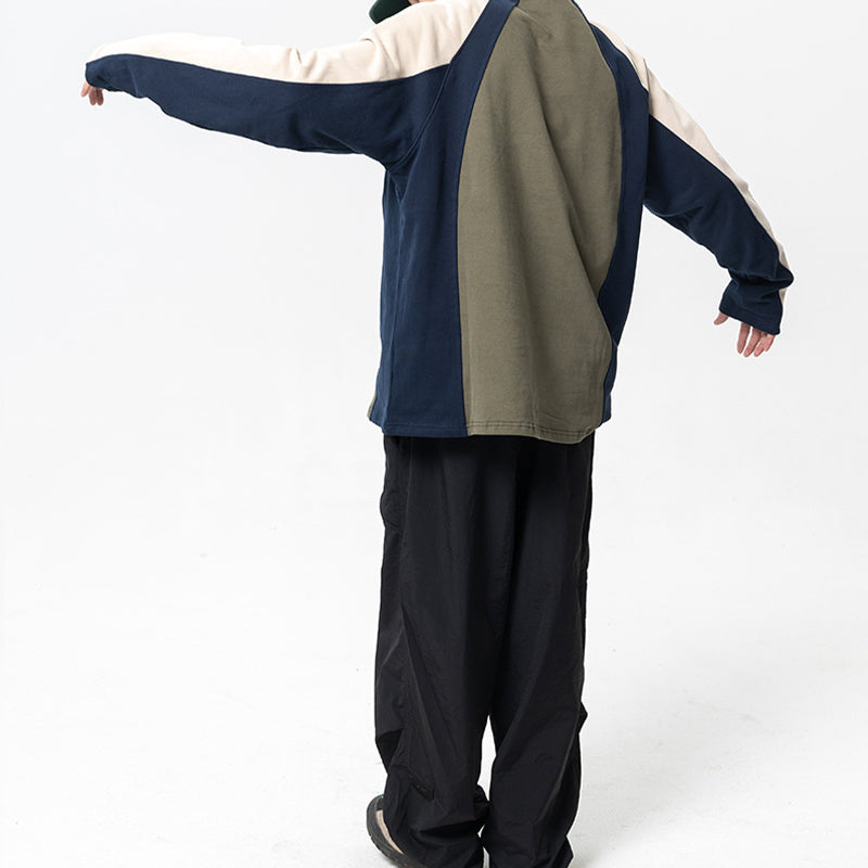 CONTRAST COLOR SWEATSHIRT