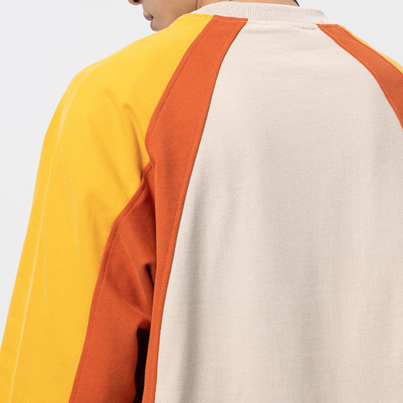 CONTRAST COLOR SWEATSHIRT