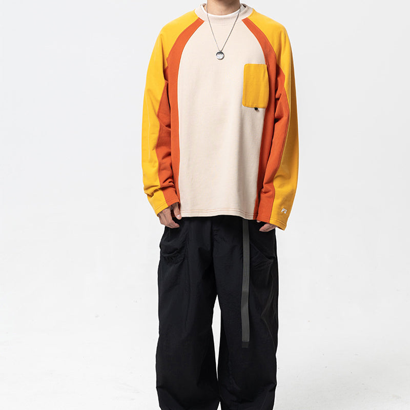 CONTRAST COLOR SWEATSHIRT