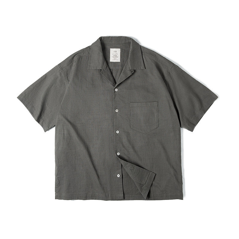 CUBAN COLLAR LINEN SHIRT