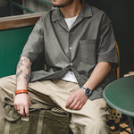 Load image into Gallery viewer, CUBAN COLLAR LINEN SHIRT
