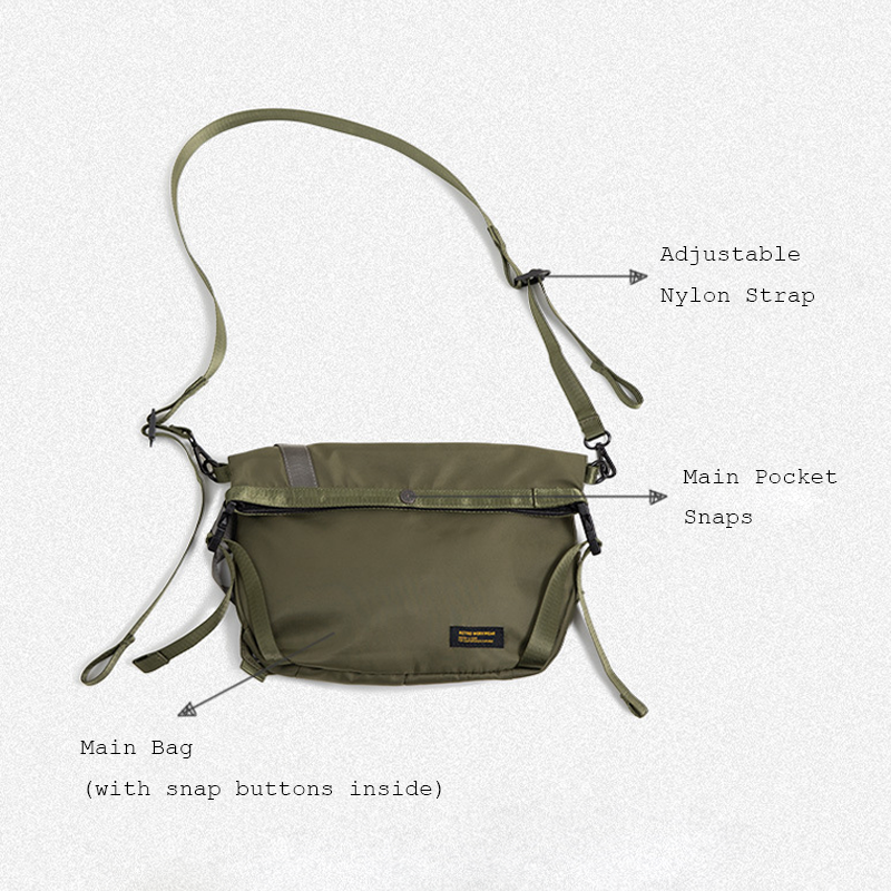 CYCLING BAG, CROSSBODY BAG, MESSENGER BAG WITH MULTI-FUNCTIONAL LARGE-CAPACITY