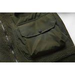 Load image into Gallery viewer, IMITATION SHERPA FAKE VEST PATCHWORK MULTI-POCKET COTTON COAT
