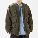 Load image into Gallery viewer, IMITATION SHERPA FAKE VEST PATCHWORK MULTI-POCKET COTTON COAT
