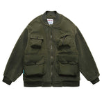 Load image into Gallery viewer, IMITATION SHERPA FAKE VEST PATCHWORK MULTI-POCKET COTTON COAT
