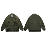 Load image into Gallery viewer, IMITATION SHERPA FAKE VEST PATCHWORK MULTI-POCKET COTTON COAT
