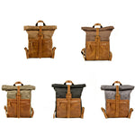 Load image into Gallery viewer, LEATHER WAXED CANVAS 16-INCH BACKPACK
