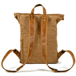 Load image into Gallery viewer, LEATHER WAXED CANVAS 16-INCH BACKPACK
