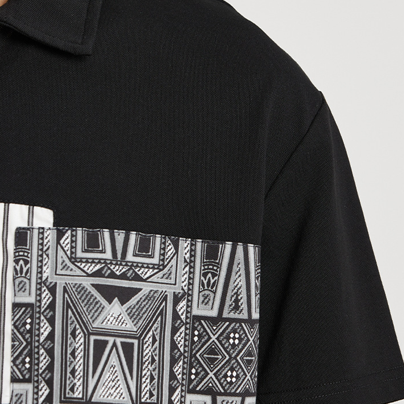 LINE PATCHWORK POLO SLIM FIT TOPS