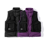 Load image into Gallery viewer, LOVELY PURPLE PUFFER VEST FAKE 2-PIECE
