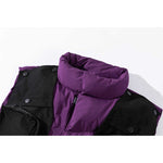 Load image into Gallery viewer, LOVELY PURPLE PUFFER VEST FAKE 2-PIECE

