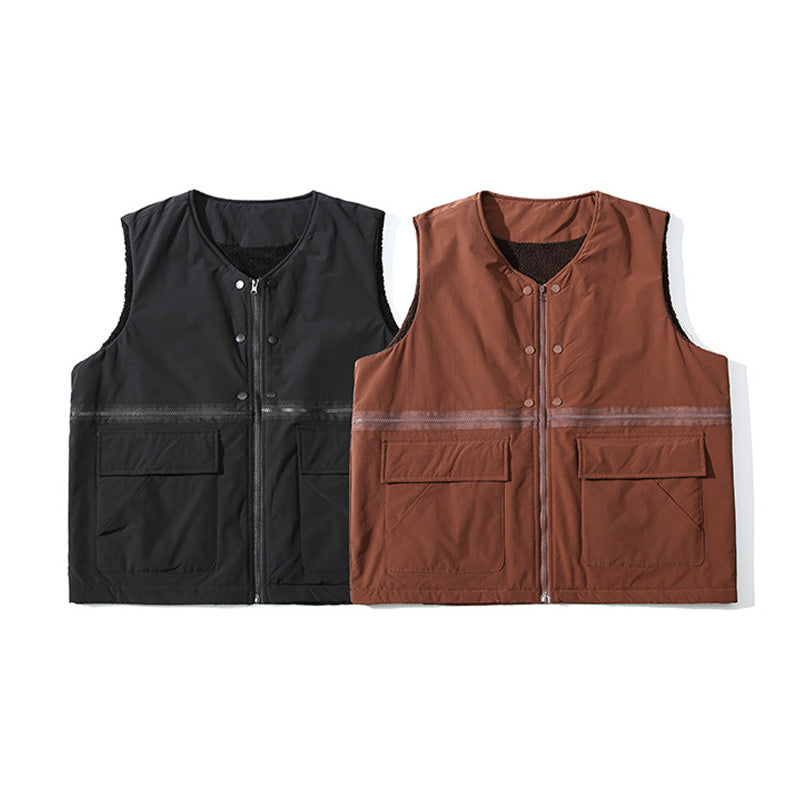 NYLON SHERPA LINED THIN VEST