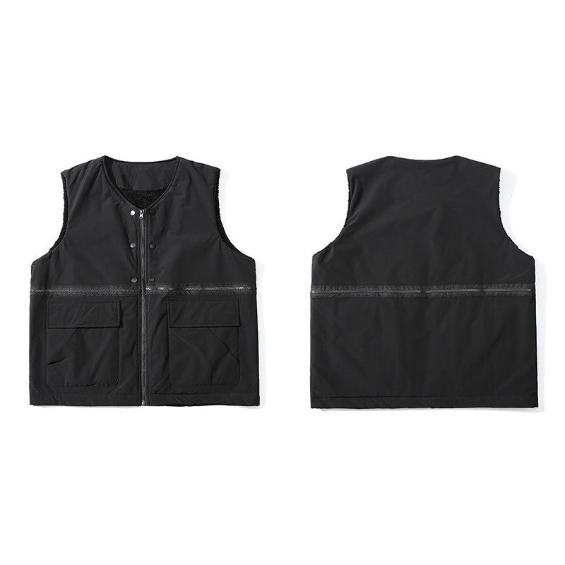 NYLON SHERPA LINED THIN VEST