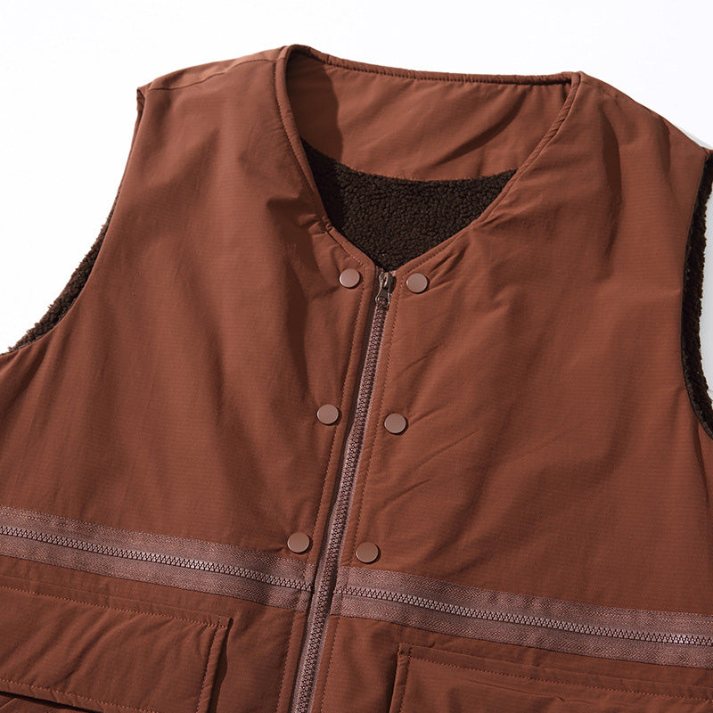 NYLON SHERPA LINED THIN VEST