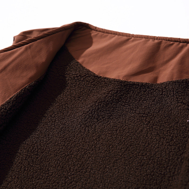 NYLON SHERPA LINED THIN VEST