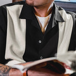 Load image into Gallery viewer, PANELED OVERSTRIPED CUBAN COLLAR SHIRT
