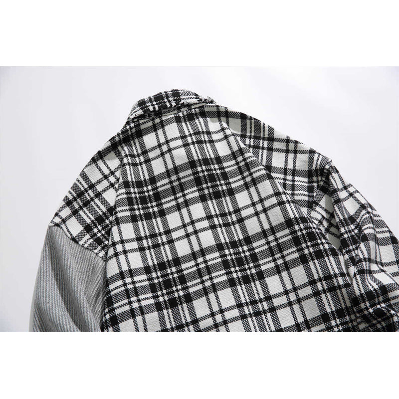 RETRO PATCHWORK PLAID COAT & JACKET