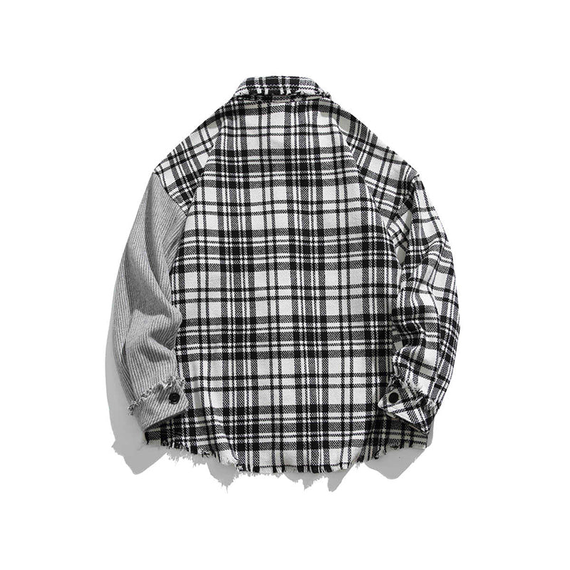 RETRO PATCHWORK PLAID COAT & JACKET