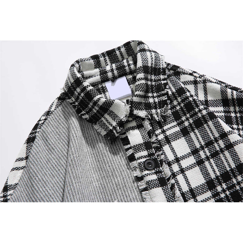 RETRO PATCHWORK PLAID COAT & JACKET
