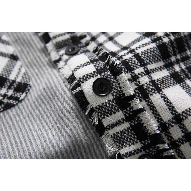 RETRO PATCHWORK PLAID COAT & JACKET