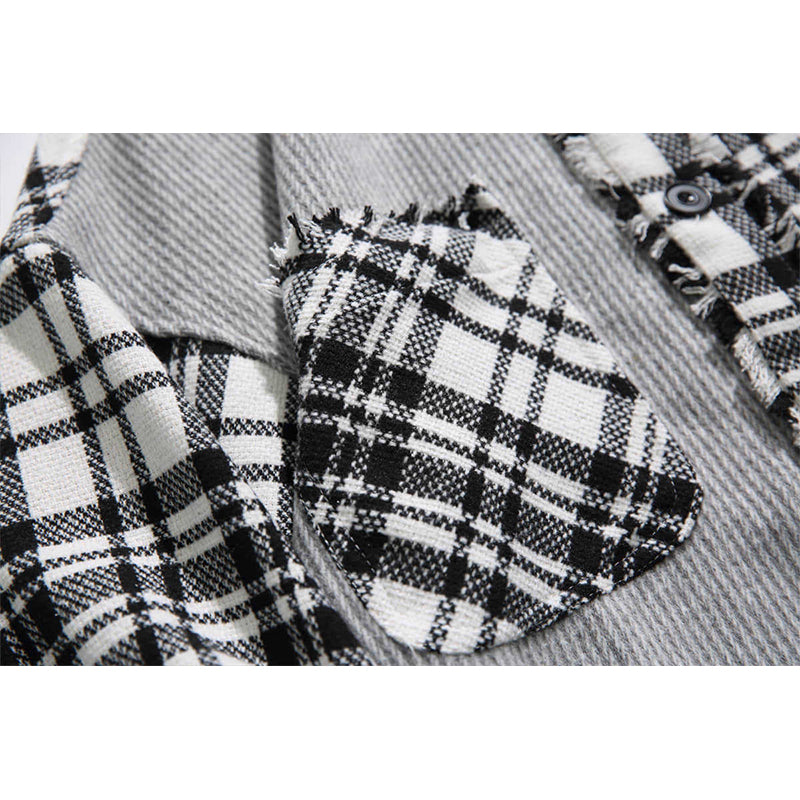 RETRO PATCHWORK PLAID COAT & JACKET