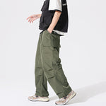 Load image into Gallery viewer, PLEATED KNEES LOOSE STRAIGHT TROUSERS
