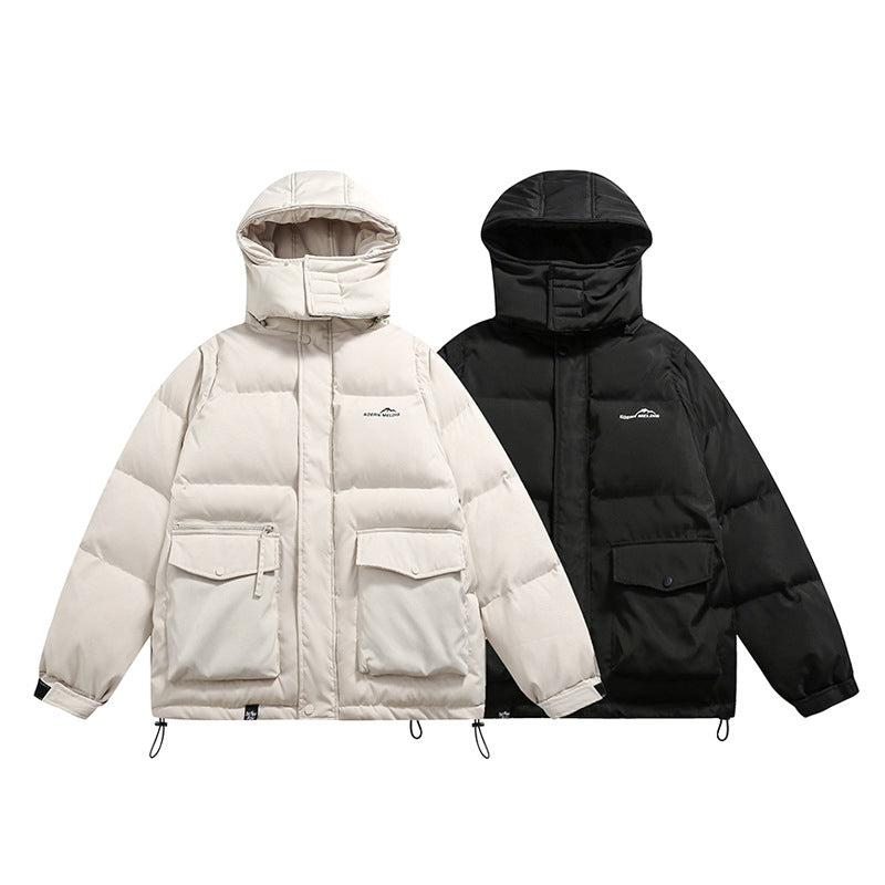 PUFFER HOODED JACKET DETACHABLE TRANS TO VEST