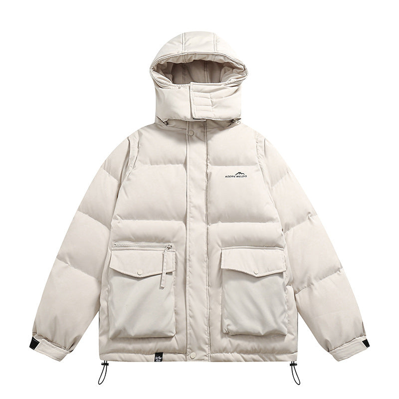 PUFFER HOODED JACKET DETACHABLE TRANS TO VEST