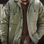 Load image into Gallery viewer, RHOMBUS LATTICE QUILTING PEACHY COTTON COAT
