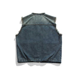 Load image into Gallery viewer, RETRO COWBOY BLUE DENIM VEST IN 2-SIDE WEAR
