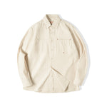 Load image into Gallery viewer, RETRO NATIVE WHITE COTTONSEED PARTICLES LAPEL LONG-SLEEVED SHIRT
