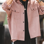 Load image into Gallery viewer, RETRO STRIPED CUBAN COLLAR SHIRT
