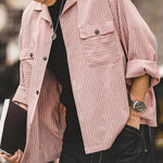 Load image into Gallery viewer, RETRO STRIPED CUBAN COLLAR SHIRT
