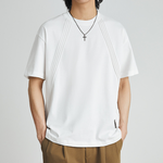 Load image into Gallery viewer, STRIPED CROPPED RETRO COTTON BLACK &amp; WHITE TEE
