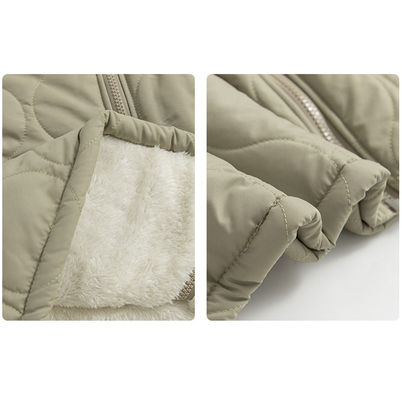 THICKENED FLEECE-LINED REVERSIBLE WEAR CASUAL COAT