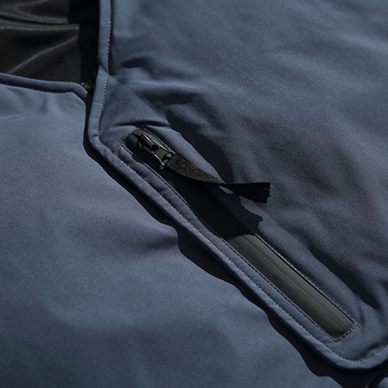 V-NECK TAPE TIGHTENING & ZIPPER PUFFER VEST