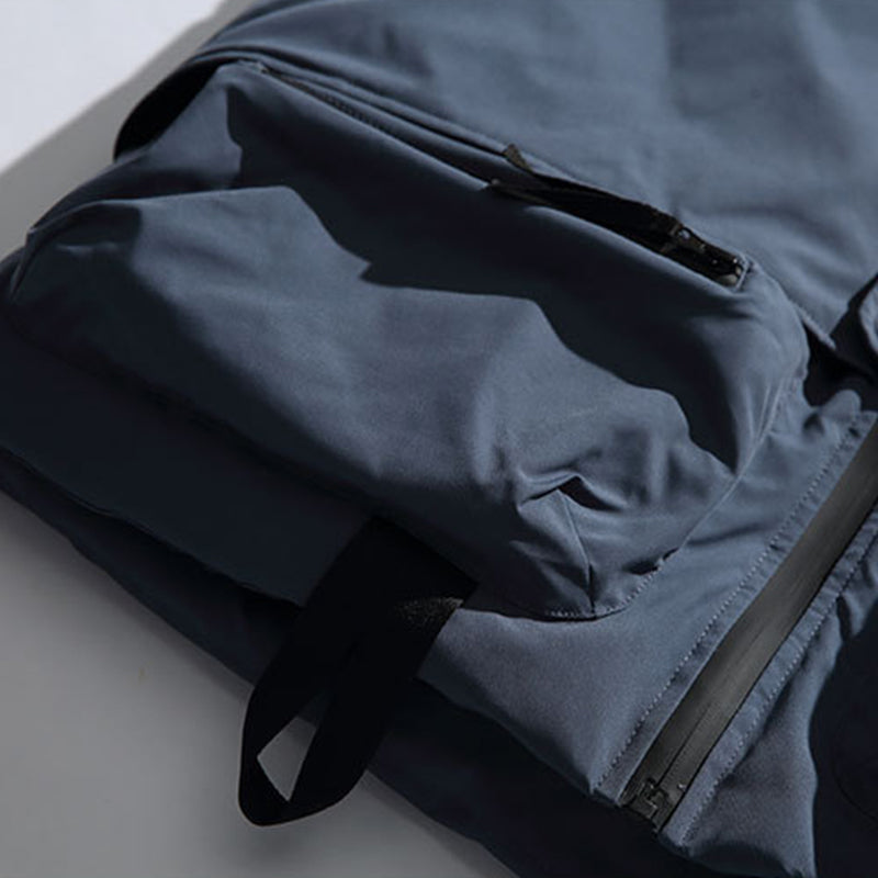 V-NECK TAPE TIGHTENING & ZIPPER PUFFER VEST