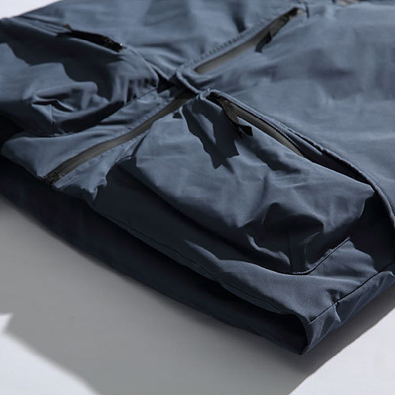 V-NECK TAPE TIGHTENING & ZIPPER PUFFER VEST