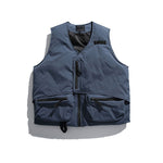 Load image into Gallery viewer, V-NECK TAPE TIGHTENING &amp; ZIPPER PUFFER VEST
