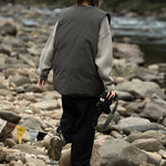 Load image into Gallery viewer, V-NECK TAPE TIGHTENING &amp; ZIPPER PUFFER VEST
